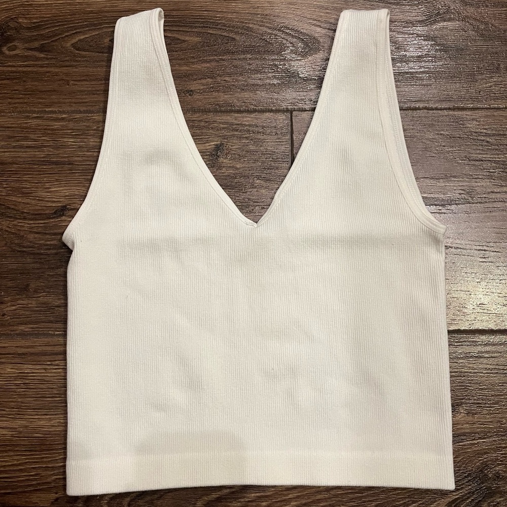 Ribbed White Tank (By Together)